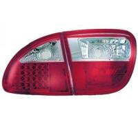 Back Rear Tail Lights Pair Set LED Clear Red White For Seat Toledo Leon 99-04