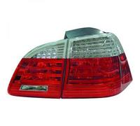 Back Rear Tail Lights Pair Set LED Red Chrome For BMW E60 61 Estate 03-07