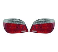 Back Rear Tail Lights Pair Set LED Red Chrome for BMW E60 Saloon 03-07