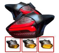 Back Rear Tail Lights Pair Set Tube Light Smoke dynamic IND Ford Focus 2015-18