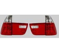 Back Rear Tail Lights Red-Clear Crystal-Look Pair For BMW E53 X5 00-06 - On