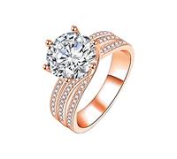 Back Rings Ring-shaped Engagement Rings for Women Moissanite Twisted Engagement Rings Wedding Anniversary Promise Rings for Bride Girlfriend The Rings Books Set, Einheitsgröße, Metal, No Gemstone