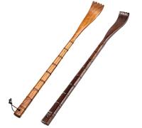 Back Scratcher 2Pcs 19in Smooth Manual Wooden Back Scratcher for Itch Relief Handheld Bamboo Joint Scratchers for Adults Elderly Men Women, Square