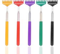 Back Scratcher, 5 Pack 5 Color Portable Extendable Stainless Steel Telescoping Back Massagers for Adults Men Women Itch (7.87 to 26.77 Inch)