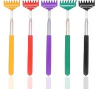 Back Scratcher,Extendable Back Scratcher,Telescoping Scratching Tool, 5 Pack 5 Color Portable Extendable Stainless Steel Telescoping Back Massagers for Adults Men Women Itch (7.87 to 26.77 Inch)