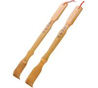 Back Scratcher, Handle Bamboo Back Scratcher, Handmade Itch Relief Scratching Tool with Lanyard,Best Choice for Gifts(Primary Color*2)