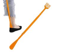 Back Scratcher Shoe Horn,Ergonomic Back Scratcher Claw - Boot Inserts Horns, Long Handle for Itchy Backs, Portable Shoe Horn for Putting On Shoes While Standing