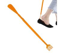 Back Scratcher Shoe Horn | Ergonomic Back Scratcher Claw - Boot Inserts Horns, Long Handle for Itchy Backs, Portable Shoe Horn for Putting On Shoes While Standing