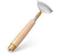 Back Scratcher,Telescopic Portable Robust Back Scratcher with Wood Handle Massage Roller Steel Claw,Oversized Scratcher Massager Tool for Head Scalp Face Foot Scratching Women Men Against Itching