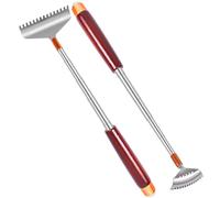 Back Scratchers for Adults Extendable, 2 Pack Back Scratchers for Women Men Telescopic with Wood Handle, Upgraded 304 Stainless Steel Wider Claw, Multi-Functional Hand Massager Ball for Body
