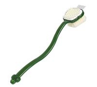 Back Scrubber - Bath Brush Long Handle Shower Scrubber, Three Sided Foam Bathing Tool with Hanger Hole, Soft Bristle Structured, Gentle Cleansing Item, Personal Hygiene for Daily Use