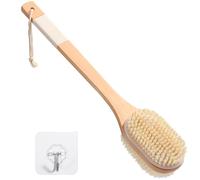 Back Scrubber, Body Brush Scrubber Exfoliating Dry Brushing Lymphatic Drainage Double-Sided Back Washers Long Handle for Shower