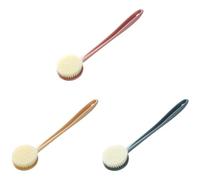 Back Scrubber, Body Shower Brush with Anti Slip Long Handle，All in 3PC | Soft Body Bath Brush for Back Use Wet or Dry, Large Surface Deep Cleanse Back Scrubber for Shower
