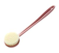 Back Scrubber, Body Shower Brush with Anti Slip Long Handle，Pink | Soft Body Bath Brush for Back Use Wet or Dry, Large Surface Deep Cleanse Back Scrubber for Shower