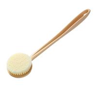 Back Scrubber, Body Shower Brush with Anti Slip Long Handle，Yellow | Soft Body Bath Brush for Back Use Wet or Dry, Large Surface Deep Cleanse Back Scrubber for Shower