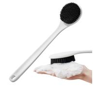 Back Scrubber Brush - Extended Handle Tool, Shower Accessory, Skin Cleansing Aid | Durable Ergonomic Grip Style, Gentle Exfoliation Brushes Ideal for Tanning Prep Bath Time Use Supplies