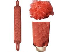 Back Scrubber - Deep Cleansing Body Device, Bath Accessories with Soft Bristles, Skin Renewal Kit with Ergonomic Design, Spa Quality Bath Aid for Full Body Refreshment and Dirt