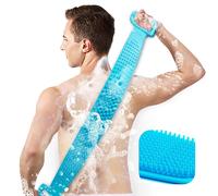 Back Scrubber For Shower,30inches And 35? Inches Two Size For Choosing Bath Body Brush Silicone Back Brush Extra Long Exfoliating Body Scrubber With
