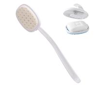 Back Scrubber for Shower Anti-Slip Silicone Bristles Long Handle