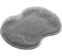 Back Scrubber for Shower, Back Exfoliating Bath Wash Pad Bathroom Back Scrubber Wall Mounted Suction Cup Silicone Back Scrubber Silicone Bath Massage Cushion Brush with Suction Cups (Color : Gray)