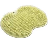 Back Scrubber for Shower, Back Exfoliating Bath Wash Pad Bathroom Back Scrubber Wall Mounted Suction Cup Silicone Back Scrubber Silicone Bath Massage Cushion Brush with Suction Cups (Color : Green)