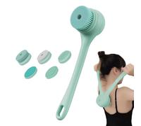 Back Scrubber for Shower, Double Handle Bath Brush, USB Charging Body Washer with Long Handle, Electric Brush, Large Battery Back Washer for Face Bath, Back Massage, Feet