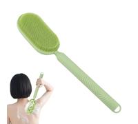 Back Scrubber for Shower - Extendable Long Silicone Handle | Telescopic Double Sided Shower Brush for Men, Women, Kids | Exfoliating Massage Body Washer for Bathing at Home, Dorm,