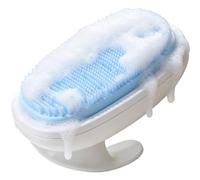 Back Scrubber Silicone Back Rubber Brush with Soap Holder
