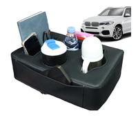 Back Seat Cup Holder - Car Bottle Organizer, PU Leather Rear Storage Expander | Car Backseat Storage Bag | Vehicle Space Saver for Sporting Event Camping Fishing Trip Daily Commuting Picnic Travel