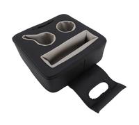 Back Seat Cup Holder Organizer Tray with Double Drink Holders, PU Leather, Multipurpose Storage - Durable, Easy to Clean, Ideal for Cars, Trucks, SUVs, and Boats