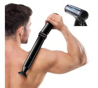 Back Shaver for Men, FERRISA Electric Body Groomer with Adjustable Handle, Wet & Dry Use, Cordless Rechargeable Trimmer, Pain-Free Hair Removal for Back, Chest & Body with 2 Shock Absorber Flex Heads