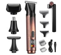 Back Shaver for Men with LED Display, 4-in-1 Rechargeable Body & Back Trimmer, Extendable Long Handle, Safety Lock, IPX7 Waterproof, Adjustable Speed, Wet/Dry Use, Travel Case Included