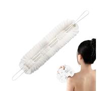 Back Shower Scrub, 2" Shower Shower, Strong Cleaning Power, Body Cleaner with Rope Handles, Quick Dry Puff Sponge for Dead Skin Removal