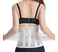 Back Spine Care for Women Adjustable Corset fixed Support Belt Waist Trainer Lumbar Brace Breathable for Lumbar Disc Herniation Lumbar Muscle Strain Waist (Color : White, Size : L)