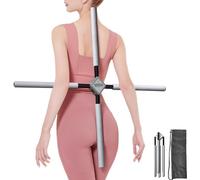 Back Straightener Posture Corrector|Yoga Stick Stretching Tool for Women and Men|Portable Posture Corrector Pole,Stretch Mobility Stick, Physical Workout Exercise Dowel (Gray)