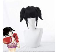 Back Street Girls Chika Cosplay Wig Black Short Heat Resistant Synthetic Hair Ponytails Halloween Carnival Party Women Wigs