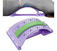 Back Stretcher - 3-Level Adjustable Lumbar Spine Corrector, Ergonomic Back Cracking Device with Massage Points, Non-Slip Spinal Support, Portable Fitness Tool for Home Bed Yoga Fitness Workout Body