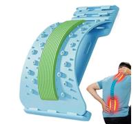 Back Stretcher - 3-Level Adjustable Lumbar Spine Corrector, Ergonomic Back Cracking Device with Massage Points, Non-Slip Spinal Support, Portable Fitness Tool for Home Bed Yoga Fitness Workout Body