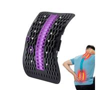 Back Stretcher, Back Support Board, Lower Back Stretcher, Lumbar Board Stretcher, Back Massage Yoga Accessories, for Workout at Home to Relax Muscles (Black/Purple)
