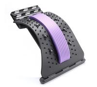 Back Stretcher, Back Support Board, Yoga Accessories, 3-Level Adjustable Back Stretcher for Muscle Recovery, Fitness, Men Women Workout, Home Sleep (Purple)
