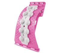 Back Stretcher Cracker, 4 Level Adjustable Lumbar Cracker, Traction Massager Board with Nodes, Lightweight Orthopedic Cushion, for Women Men Athletes Players Beginners (Pink)