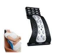 Back Stretcher Cracker, Lumbar Support Board, 4 Level Adjustable, Traction Massager Board with Nodes, Lightweight Orthopedic Cushion, for Back, Neck, Shoulder Discomfort (Black)
