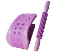 Back Stretcher for Lower Back - Multi Level Spine Stretch Board with Massage Stick Cushion, Lumbar Expansion Training, | Spine Stretching Solution for Home Office Use Lower Backs Relief