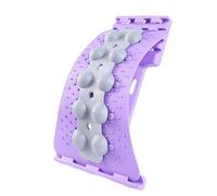 Back Stretcher, Lumbar Support Board with 4 Adjustable Level, Portable Back Stretching Mat for Discomfort Relief Muscle Relaxation Men Women Athletes Beginner Drivers Use in (Purple)
