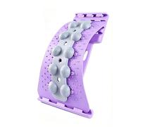Back Stretcher Posture Corrector,Back Stretcher Cracker,Lower Back Pain Relief, 4 Level Adjustable,Traction Massager Board with Nodes, Lightweight Orthopedic Cushion, for Back, Neck, Shoulder (Purple)