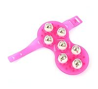 Back Stretcher Roller Ball Body Massage Glove Anti-Cellulite Muscle Pain Relief Relax Massager for Neck Back Shoulder Buttocks Face Lift Tools Lower Back Stretcher(Rose Red)