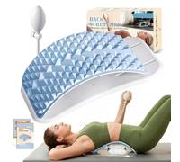 Back Stretcher, Stepless Air-Adjustable Back Stretcher for Lower Back Pain Relief with Soft TPE Pad, Lumbar Support Board Spine Cracking Device for Spinal Decompression Muscle Relaxation & Sciatica