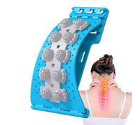 Back Support Board, Lumbar Back Stretcher with Magnet Massage Points, Improves Posture and Pain Relief for Back Neck Shoulder Discomfort(Blue)
