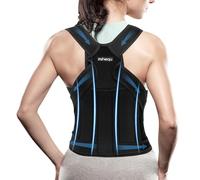 Back Support Brace Posture Corrector: Adjustable Shoulder Neck Lumbar Belt Strap - Upper Lower Back Straightener Supports for Women and Men - Breathable Back Braces for Spine Scoliosis Hunch - S