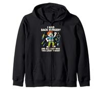 Back Surgery Lousy T Shirt Fun Mens Get Well Patient Zip Hoodie